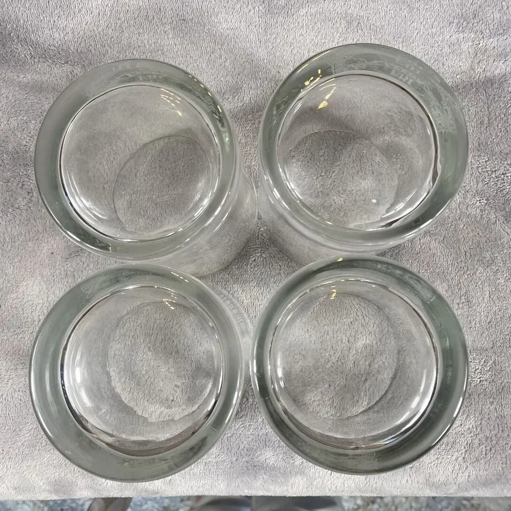 FBI Lowball Whiskey Glasses Logo Etched Emblem Tumbler Set Of 4 Drink‎ ware